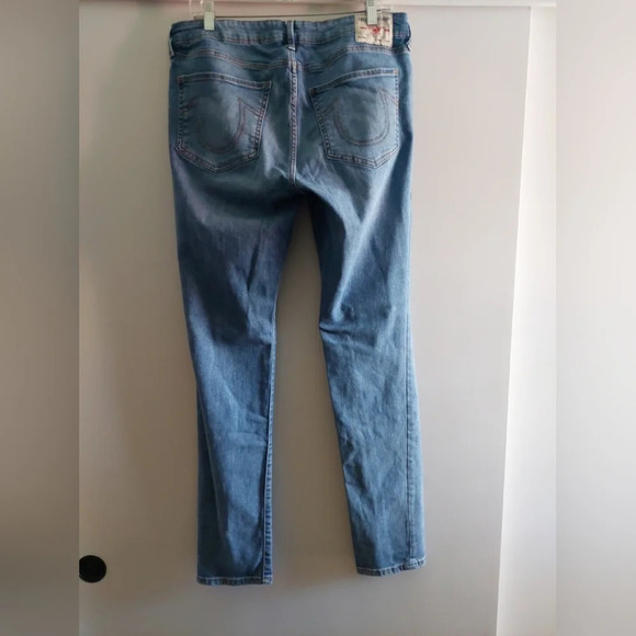 True Religion "Stella" Mid Rise skinny Medium wash stretch jeans size 33 - Picture 8 of 11